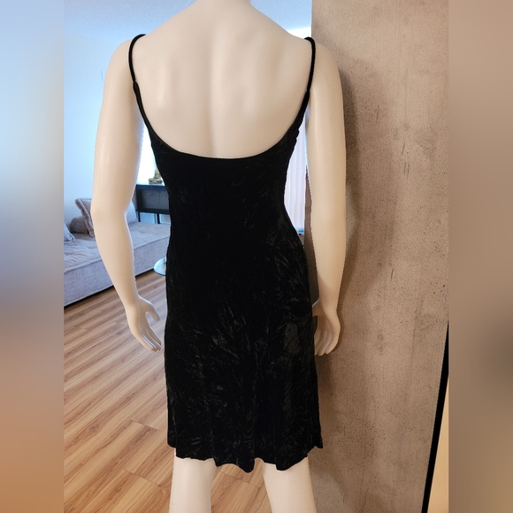 Vintage Jacob Silk Crushed Velvet Dress Low Back Knee Length - Picture 3 of 5